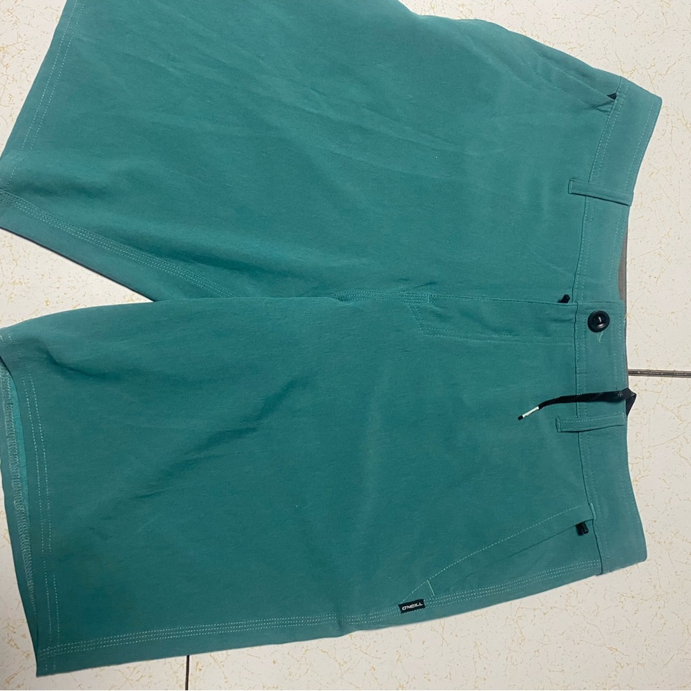 Teal men’s o’neill Hybrid Swim Shorts with drawstring